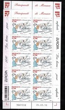 2010 MONACO EUROPA LIBRI PER L'INFANZIA - 2 MINIFOGLI DA 10 VAL MNH MF66178