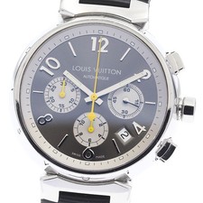 LOUIS VUITTON Tambour Q1120 Cronografo Data Quadrante Grigio Automatico Uomo_922377
