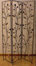 Separè Paravento In Metallo Con Decorazioni A Specchio
