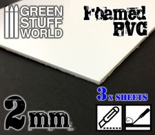 PVC Espanso 2 mm - Foglio A4 - Forex - costruzione di diorami tegole miniature