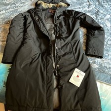 piumino lungo donna Woolrich impermeabile nero Xs