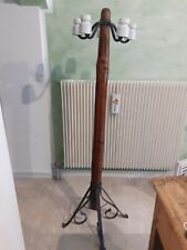 Appendiabiti in legno ferro battuto e ceramica 