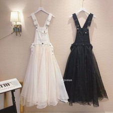 Tuta donna denim abito lungo