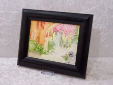 Dipinto Acquerello Patio Nel