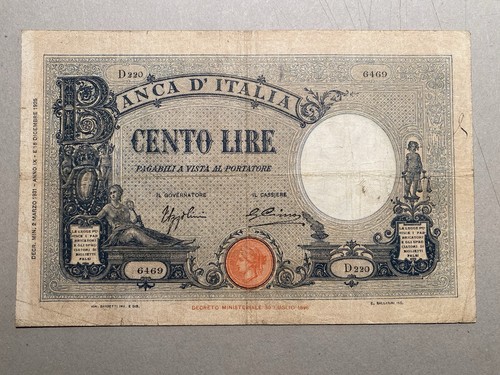 Banconota banknote 100 lire - banconota,