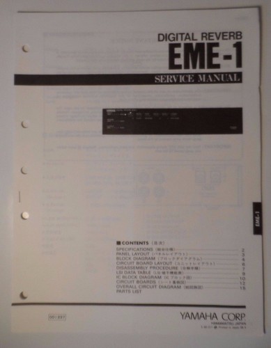 Manuale servizio riverbero - manuale, di