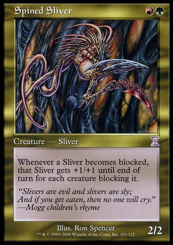 Spined sliver time - time, spiral