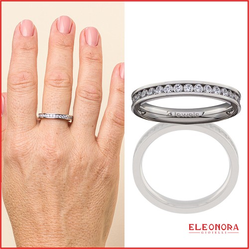 Anello acciaio donna - anello, con