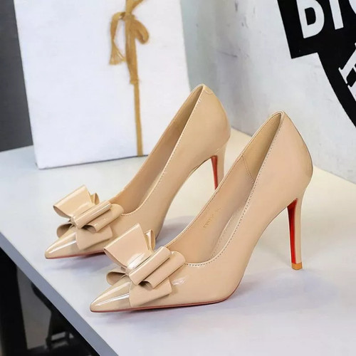 Decolte beige vernice tacco - decolte,