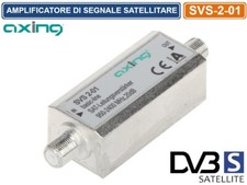 AMPLIFICATORE SEGNALE SATELLITARE TV SAT AXING 20 dB +2 F SPINE 950 / 2400 MHZ