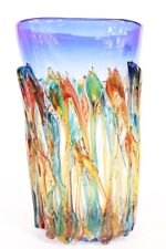 Bellissimo vaso blu / vetro Murano glass / vase / glass /firma Cammozzo /Venezia