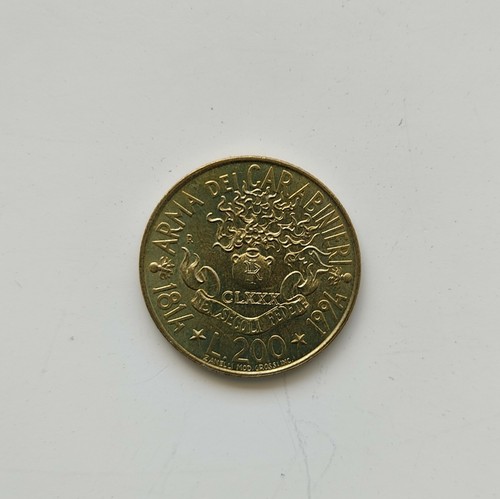 Moneta 200 lire arma dei - arma,