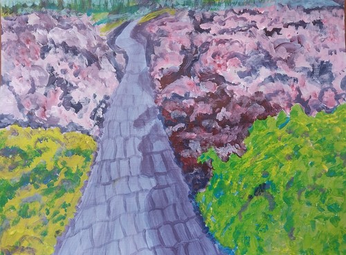 Percorso fiori quadro - percorso,