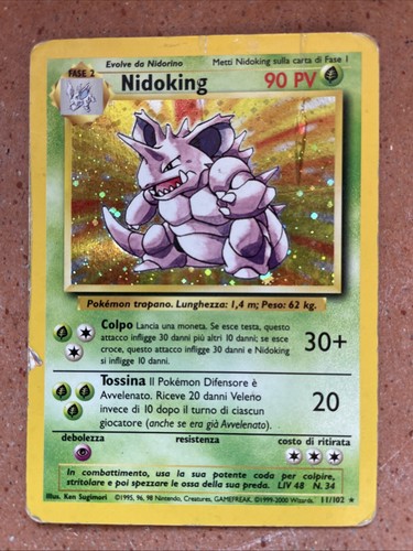 Carta pokemon nidoking - carta, 11/102