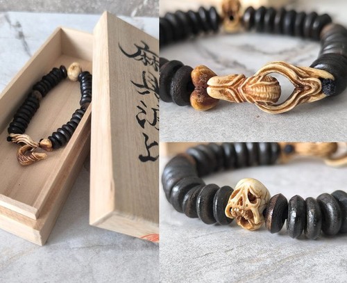 Shunga netsuke skull bracelet - shunga,