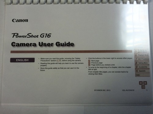 Canon powershot g16 manuale - canon,
