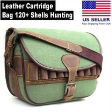 Porta guscio in pelle bovina per fucile e fucile - capacità 120 cartucce