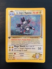 Carte Pokémon : Lt. Surge's Magneton 8/132 Edition 1 Gym Heroes Anglaise