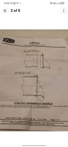 Zurn z199 pvc ugello - zurn,