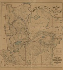 22" x 24" 1879 Map of Avoyelles Ph, La.