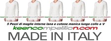5 MAGLIE INTERNE UOMO COLLO