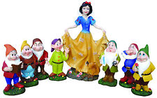 BIANCANEVE E SETTE 7 NANI in resina da giardino GRANDI