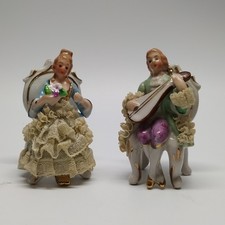 Coppia ceramiche figurini - ceramiche,