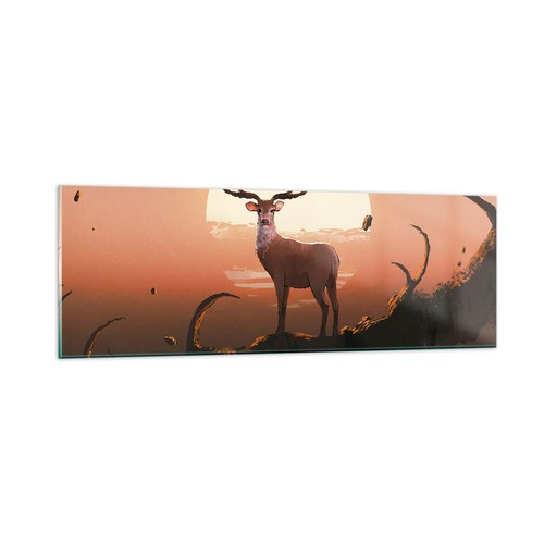 Quadro vetro 90x30cm cervo - quadro,