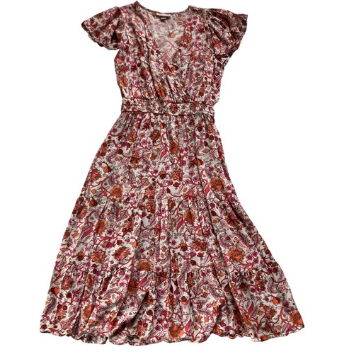 Abito midi knox rosa floreale - knox,