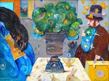 Antonio Possenti - Merendina di Odisseo - OPERA UNICA - olio su tela - cm 30x40