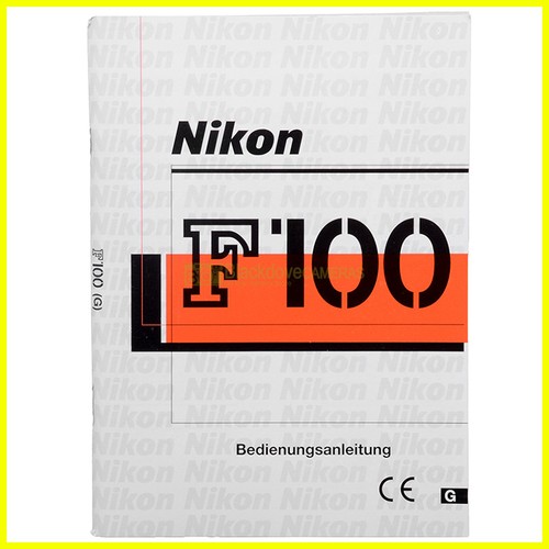 Nikon f100 benutzerthandbuch - f100,