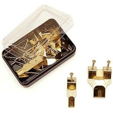 GANCIO "X" IN ACCIAIO OTTONATO