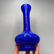 Vaso vintage in vetro blu