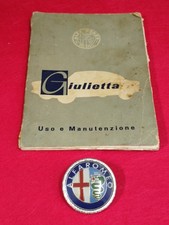 LIBRETTO USO MANUTENZIONE ALFA ROMEO GIULIETTA MANUALE TI SPRINT SPIDER SPECIALE