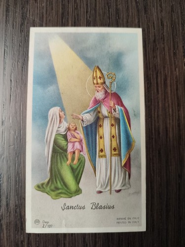 San biagio holy card - card,, ar