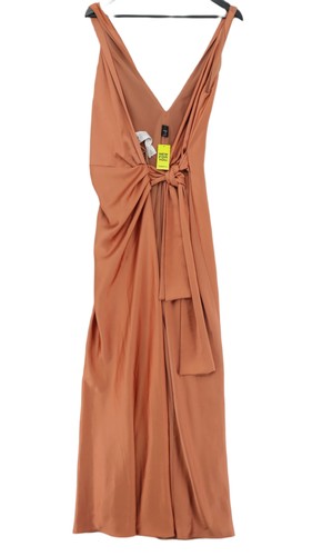 Pinko maxi abito uk10 marrone - abito,