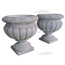 2 Vasi a Calice cemento marmo