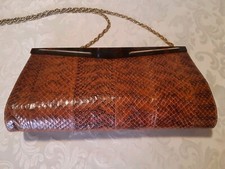 Borsa Donna Vintage In Pitone / Pelle . Perfette Condizioni .