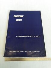 manuale caratteristiche dati 1971 Fiat 128 berlina