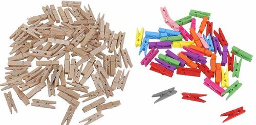 100 mollette legno appendi - pz,
