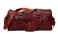 Unisex Casual Originale pelle Vintage Borsone Palestra Viaggio Weekend Borsa