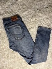 Jeans Lee Straight Fit Uomo Taglia W33 L32 Light Blue
