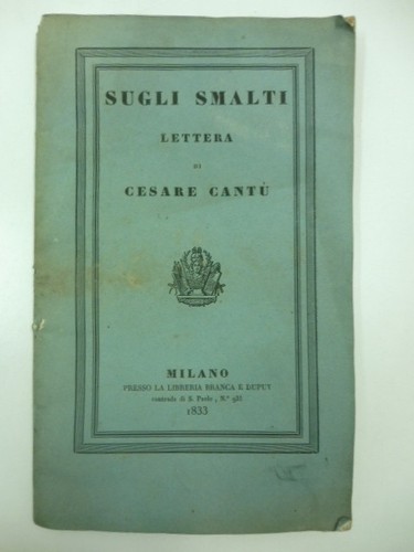Cantu cesare sugli smalti - sugli,