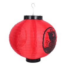  Lanterna giapponese da appendere all'aperto, lanterne in seta rossa in stile