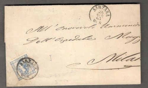 1863 italia lettera viaggiata - 1863, italia-lettera