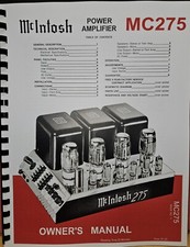 Mcintosh mc275 owner s - mcintosh, mc275 