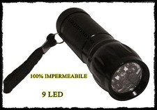 torcia 9 led potente 100%