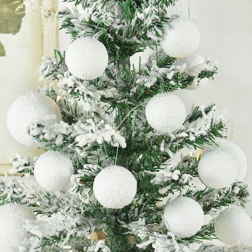 12pcs 10cm bianco natale - 4-10cm,