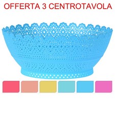 OFFERTA 3 CENTROTAVOLA 20X8CM COLORI ASSORTITI ACCESSORI CASA CUCINA