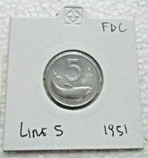 Moneta lire 1951 fdc - 5,